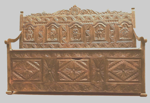 Banc coffre renaissance - banc,