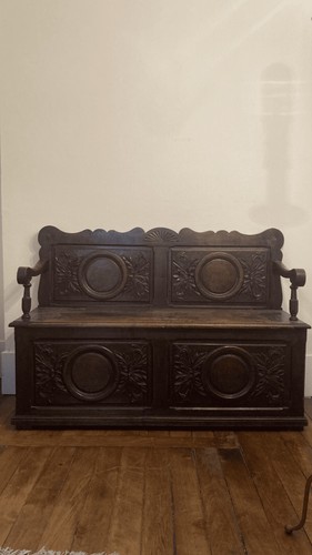Banc coffre bois massif - coffre,