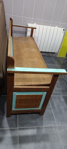 Grand banc coffre - en, chêne