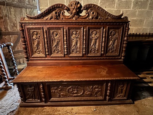 Maie coffre banc - , bois